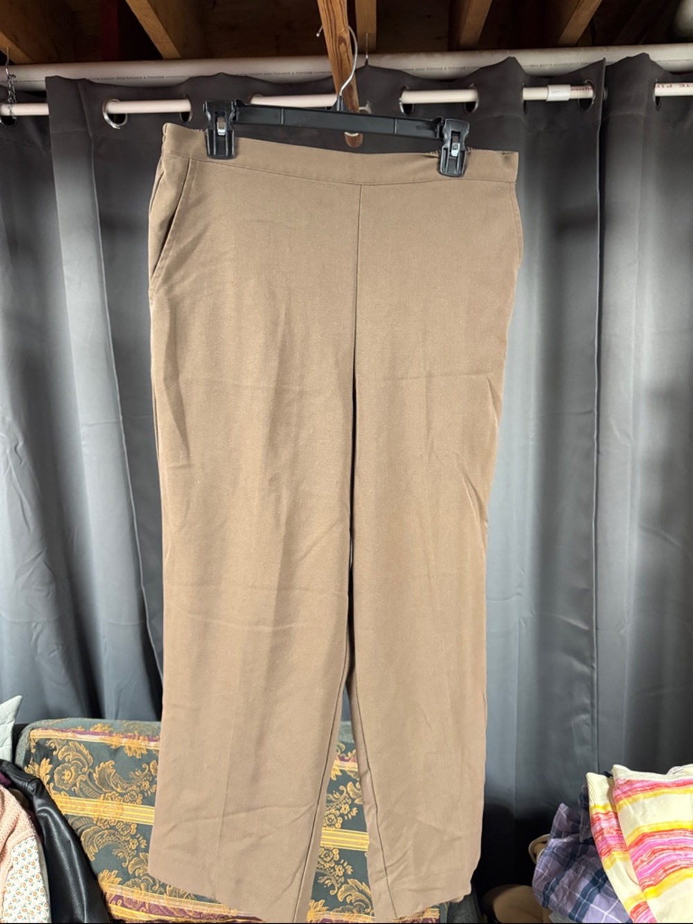 Alfred Dunner Wide Leg Pants in Light Brown